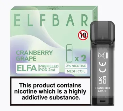 Elf Bar Elfa Pod Prefilled Starter Kit 850mAh Cranberry Grape Black - Фото 3